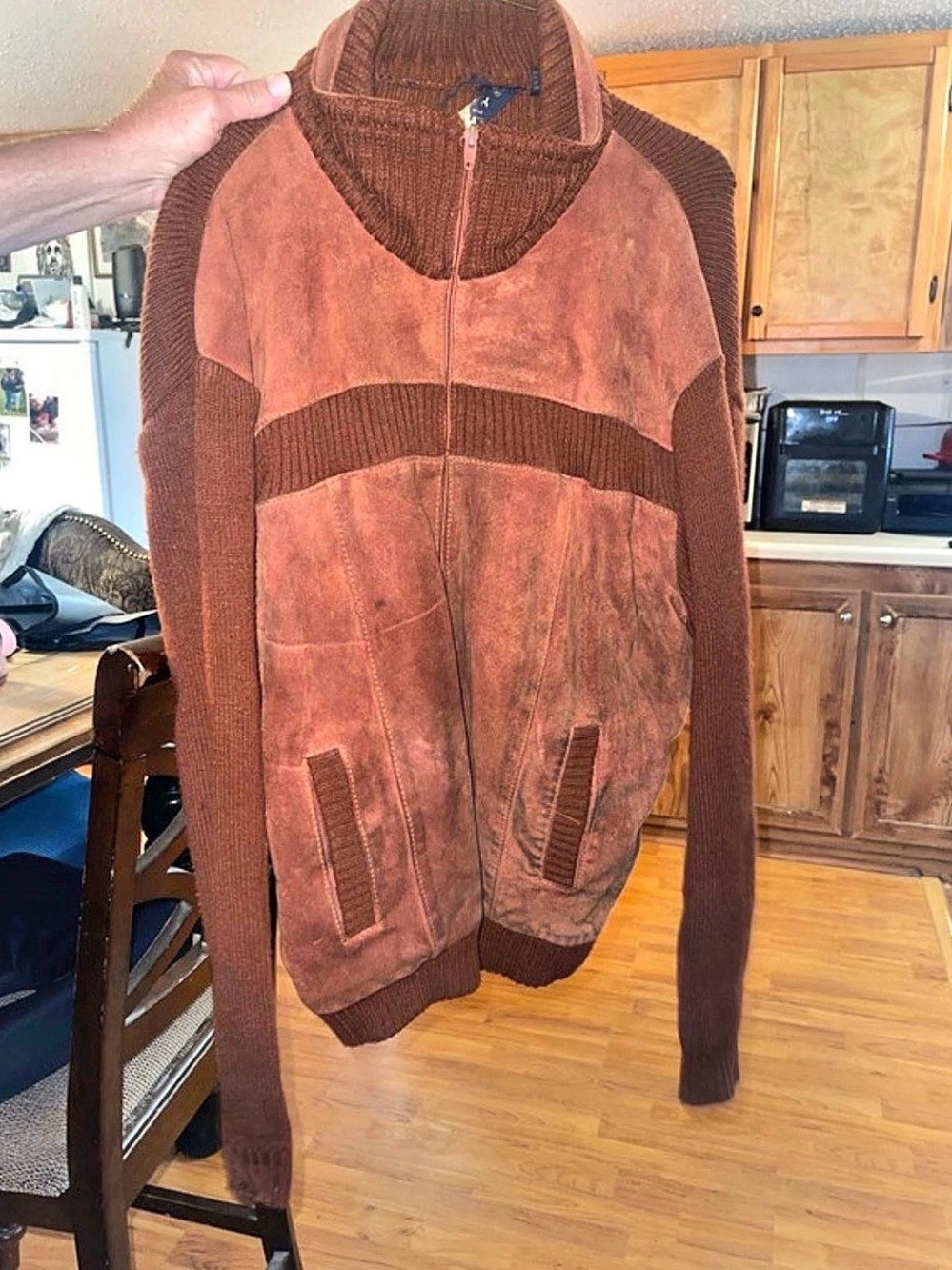 Vintage network Men's Brown Zip Jacket